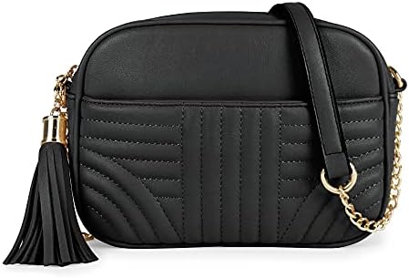 Quilted Crossbody Bags • Black