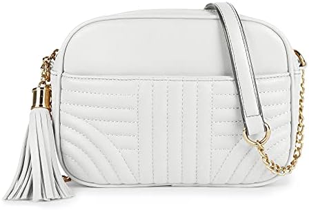 Quilted Crossbody Bags • White