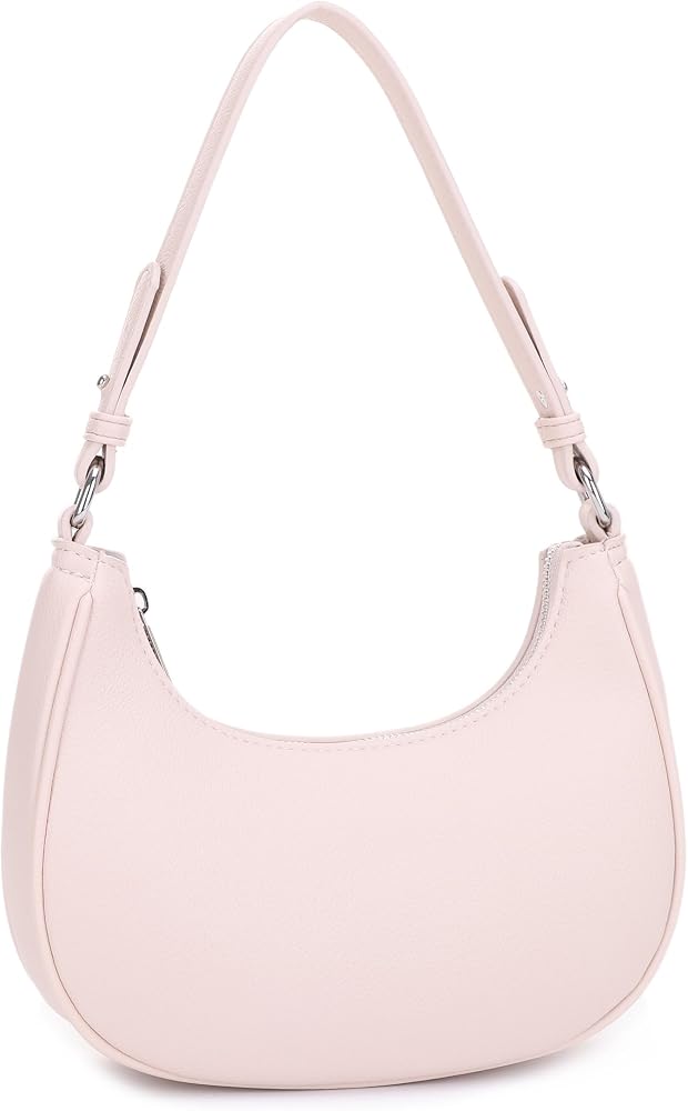 Shoulder Bag Small Underarm Purse Accented with Silver Hardware_ND • Neutral