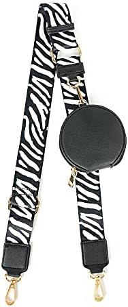 Wide Replacement Straps for Handbags with Coin Purse • Zebra