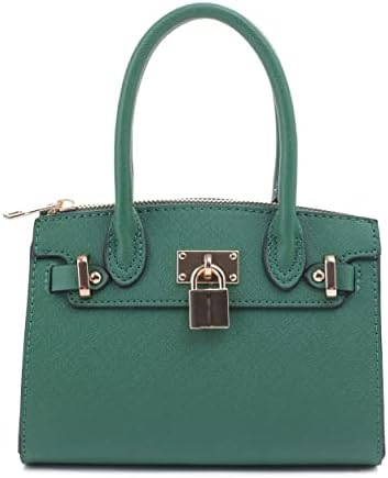 Women's Evening Bag Party Clutches Mini Satchel Purses Cocktail Prom Handbags with Chain and Lock • Kelly Green